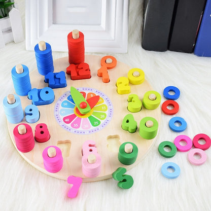 Juliana Math Toy Color match Fraction Board Educational Monterssori Wooden baby toys for Children