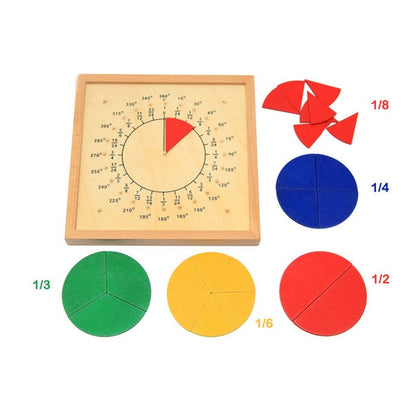 Juliana Math Toy Color match Fraction Board Educational Monterssori Wooden baby toys for Children