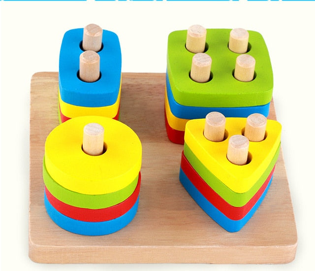 Juliana Math Toy Color match Fraction Board Educational Monterssori Wooden baby toys for Children