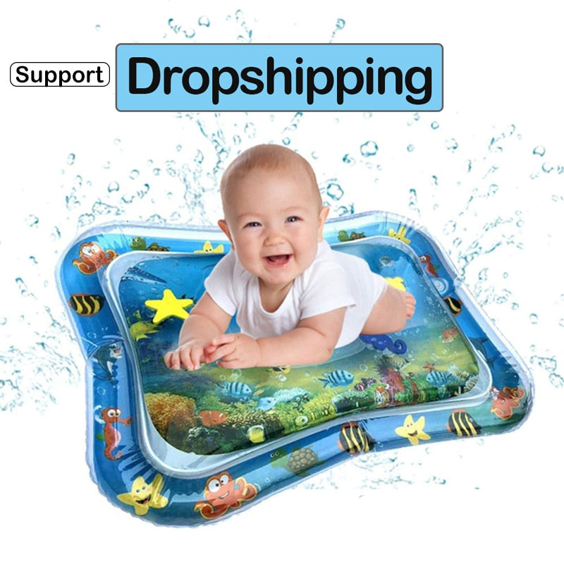 Inflatable Infants Tummy Time Activity Mat Baby Play Water Mat Toys for Kids Mat Summer Swimming Beach Pool Game Baby Gyms Mat