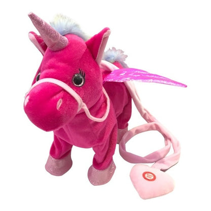 35cm Electric Walking Unicorn Plush Toy Stuffed Animal Toy Electronic Music Unicorn Toy for Children Christmas Gifts